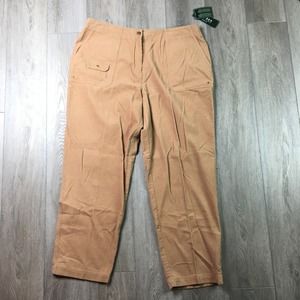 NWT Lauren Ralph Lauren Balmoral Straight Leg Corduroy Pants Camel Size 20W